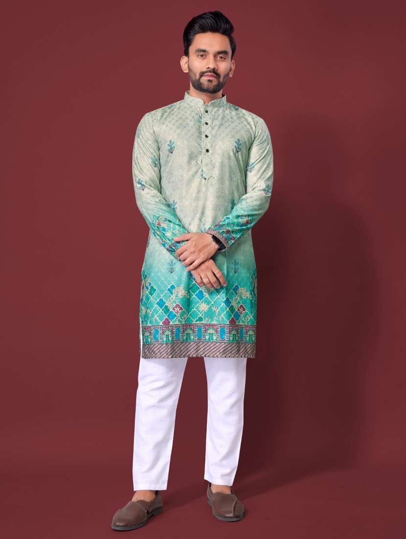 multi colored rayon long  kurta - 21966161 -  Standard Image - 1