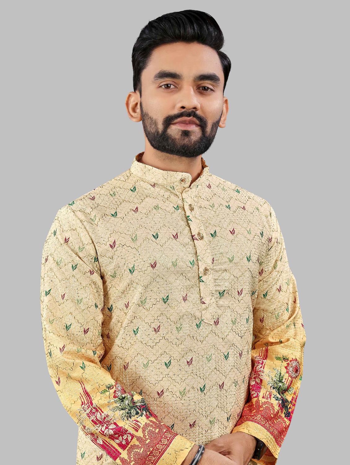 yellow rayon long kurta - 21966164 - Standard Image - 4