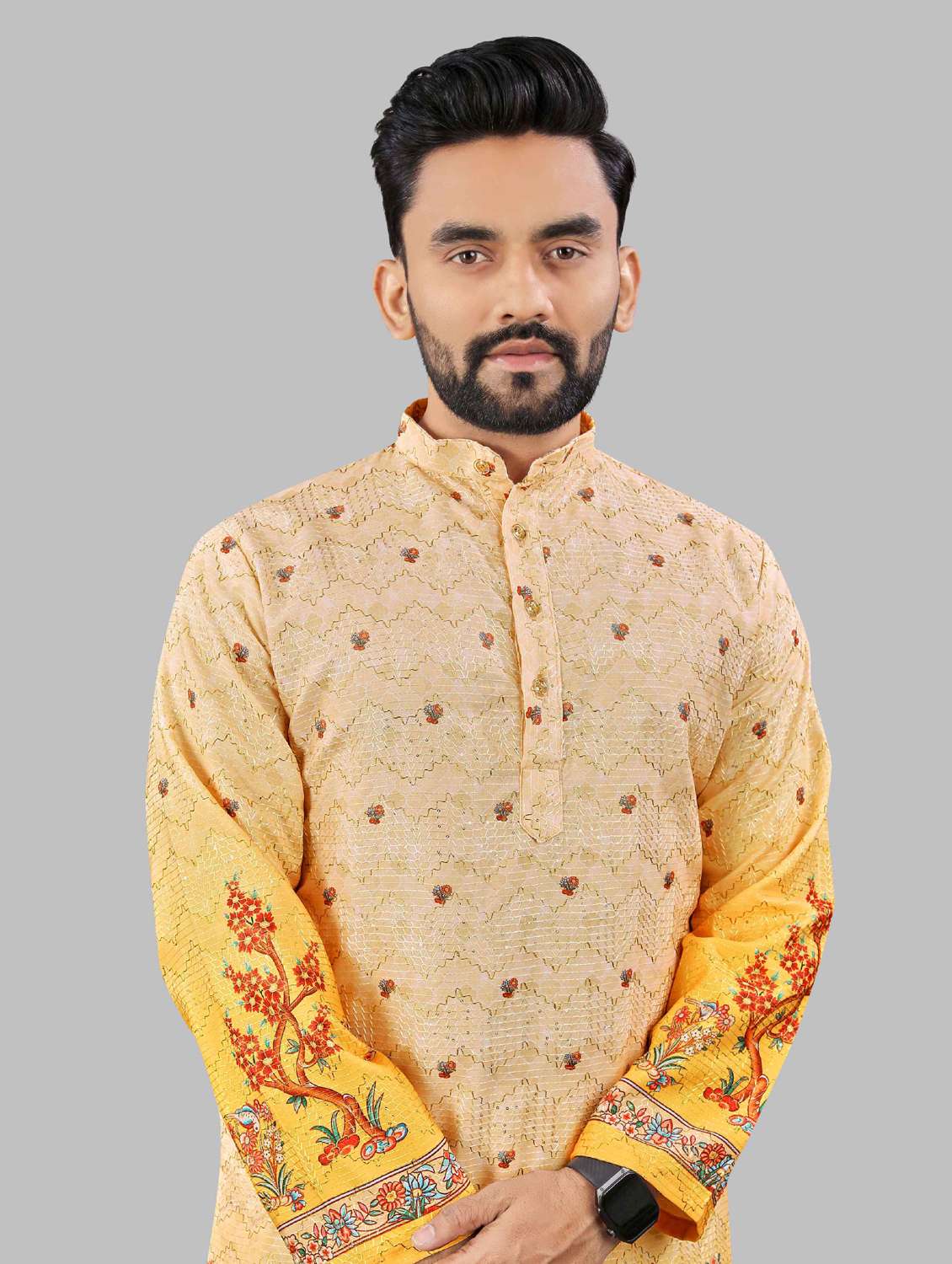 orange rayon long  kurta - 21966165 -  Standard Image - 4