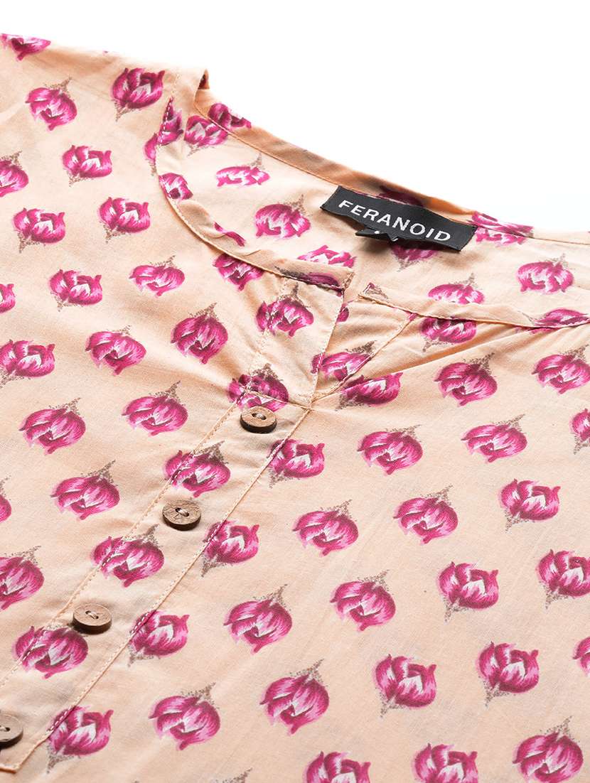 women three quarter sleeve straight kurti - 21966196 -  Standard Image - 4