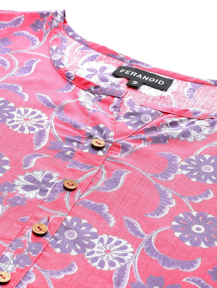 women three quarter sleeve straight kurti - 21966198 - Standard Image - 4