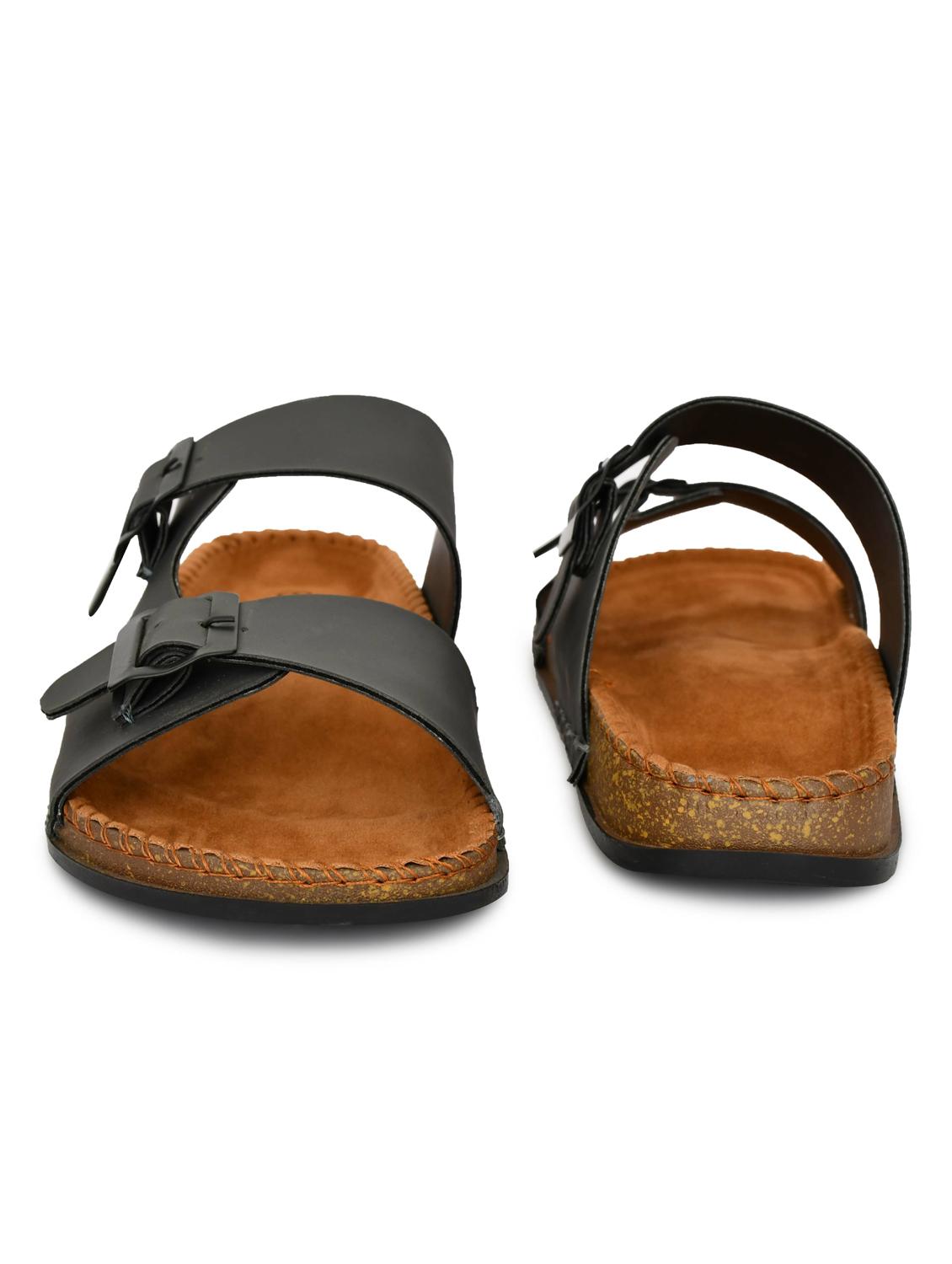 men solid slip on sandal - 21966210 - Standard Image - 4