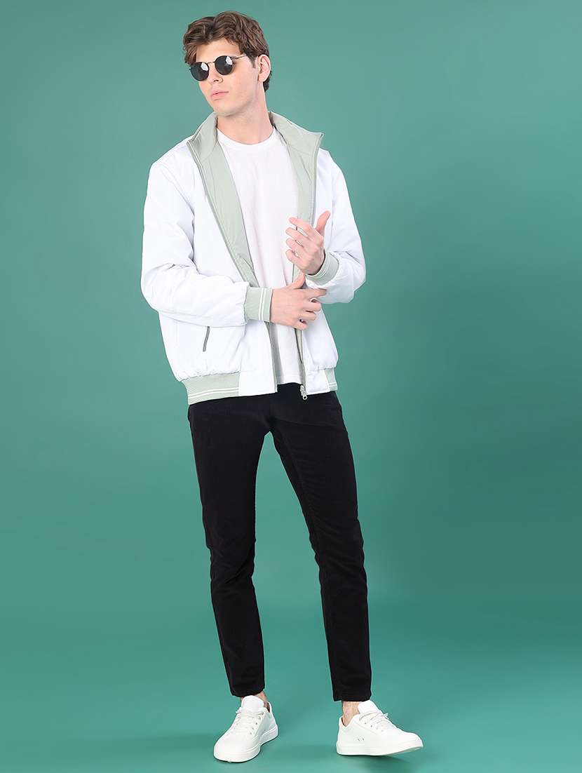 men solid long sleeve regualr fit casual jacket - 21966242 -  Standard Image - 4