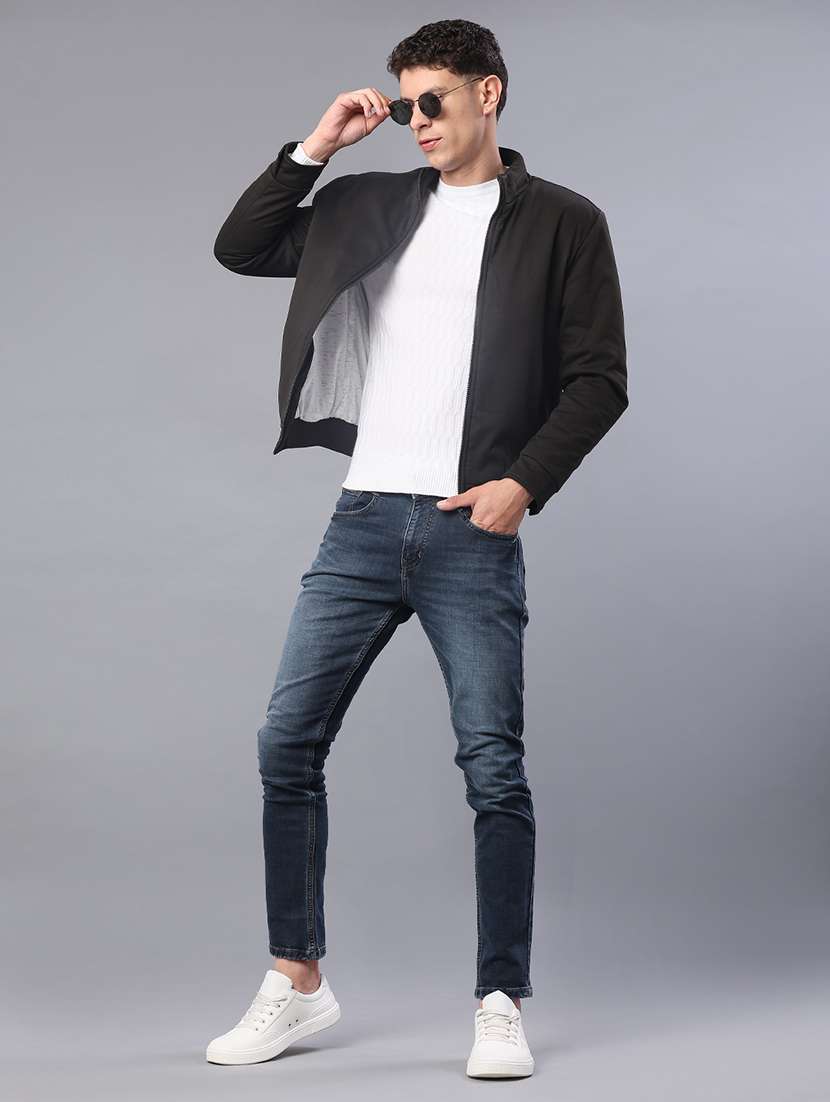 men solid long sleeve regualr fit casual jacket - 21966243 -  Standard Image - 4