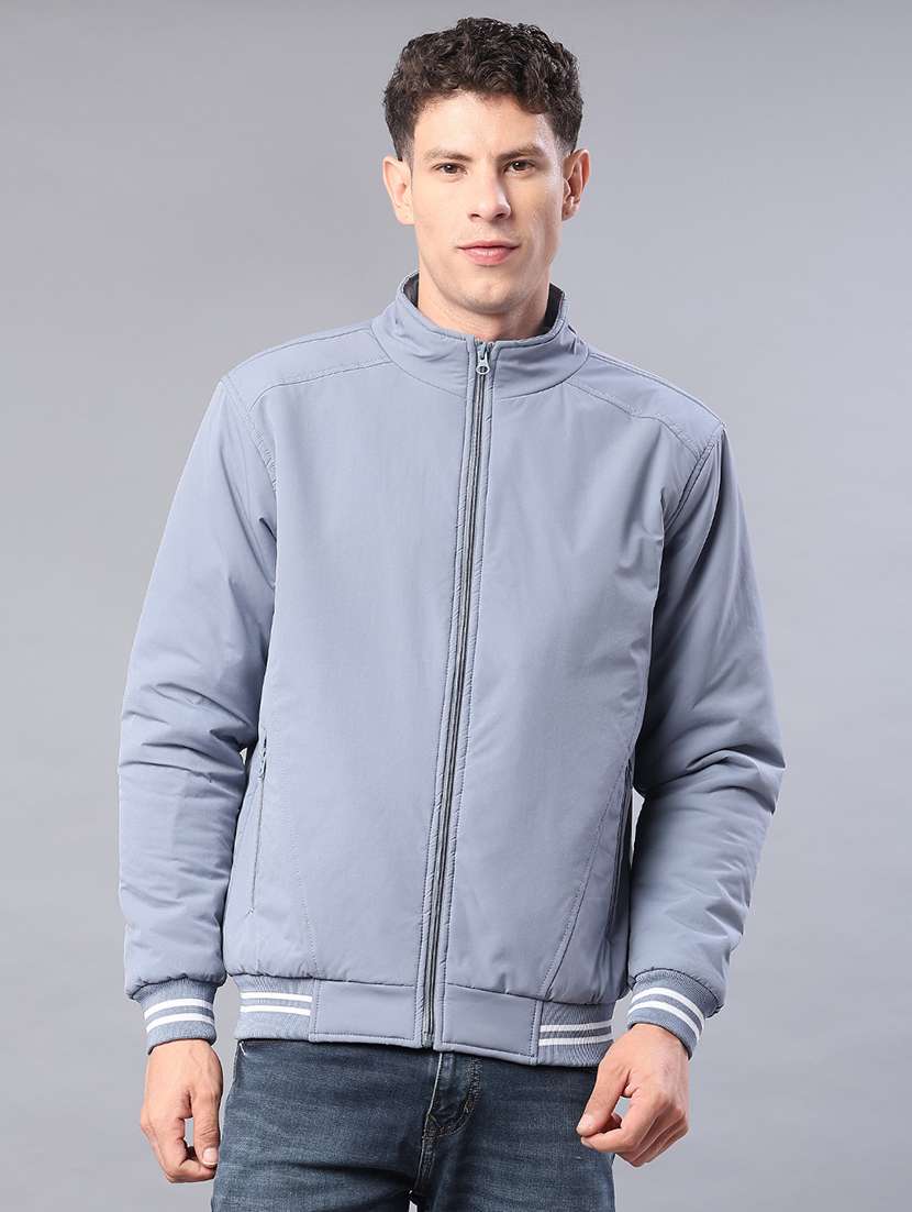 men solid long sleeve regualr fit casual jacket - 21966251 -  Standard Image - 1