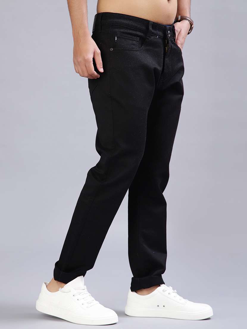 men plain mid rise full length jeans - 21966366 - Standard Image - 1