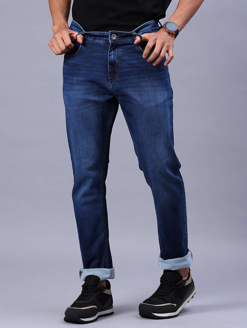 men washed mid rise full length jeans - 21966368 -  Standard Image - 1