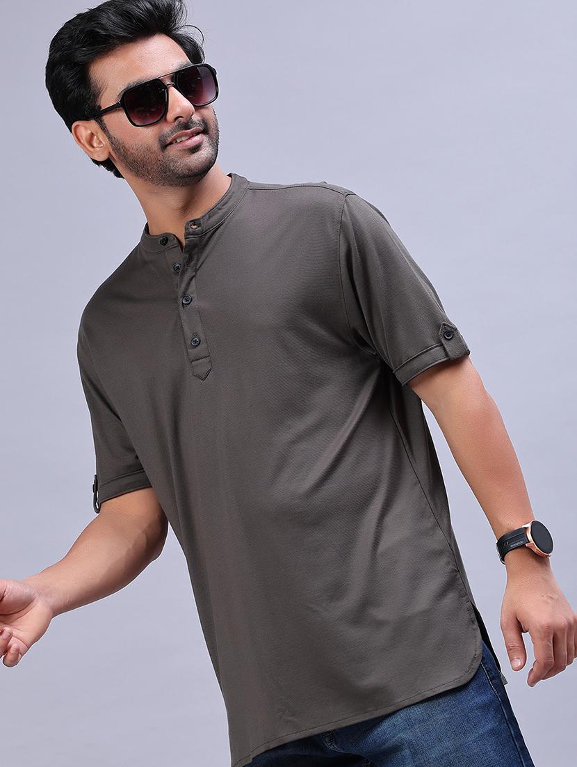 men solid short sleeve regular fit t-shirt - 21966379 -  Zoom Image - 0