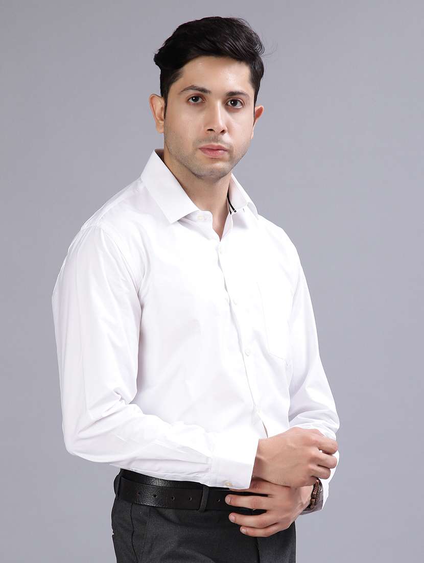 men solid long sleeve regular fit formal shirt - 21966404 - Standard Image - 1