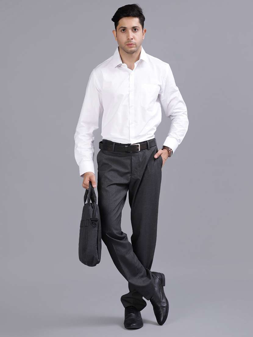 men solid long sleeve regular fit formal shirt - 21966404 - Standard Image - 4