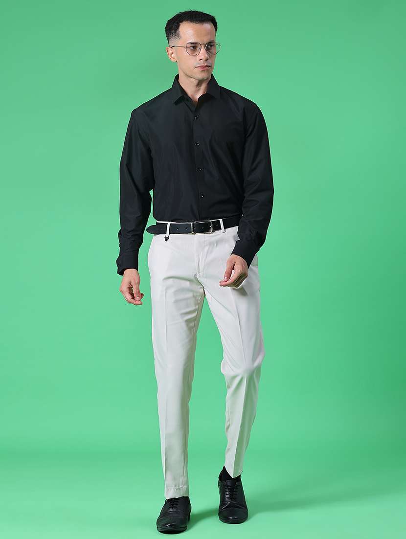 men solid collared long sleeve shirt - 21966406 -  Standard Image - 4