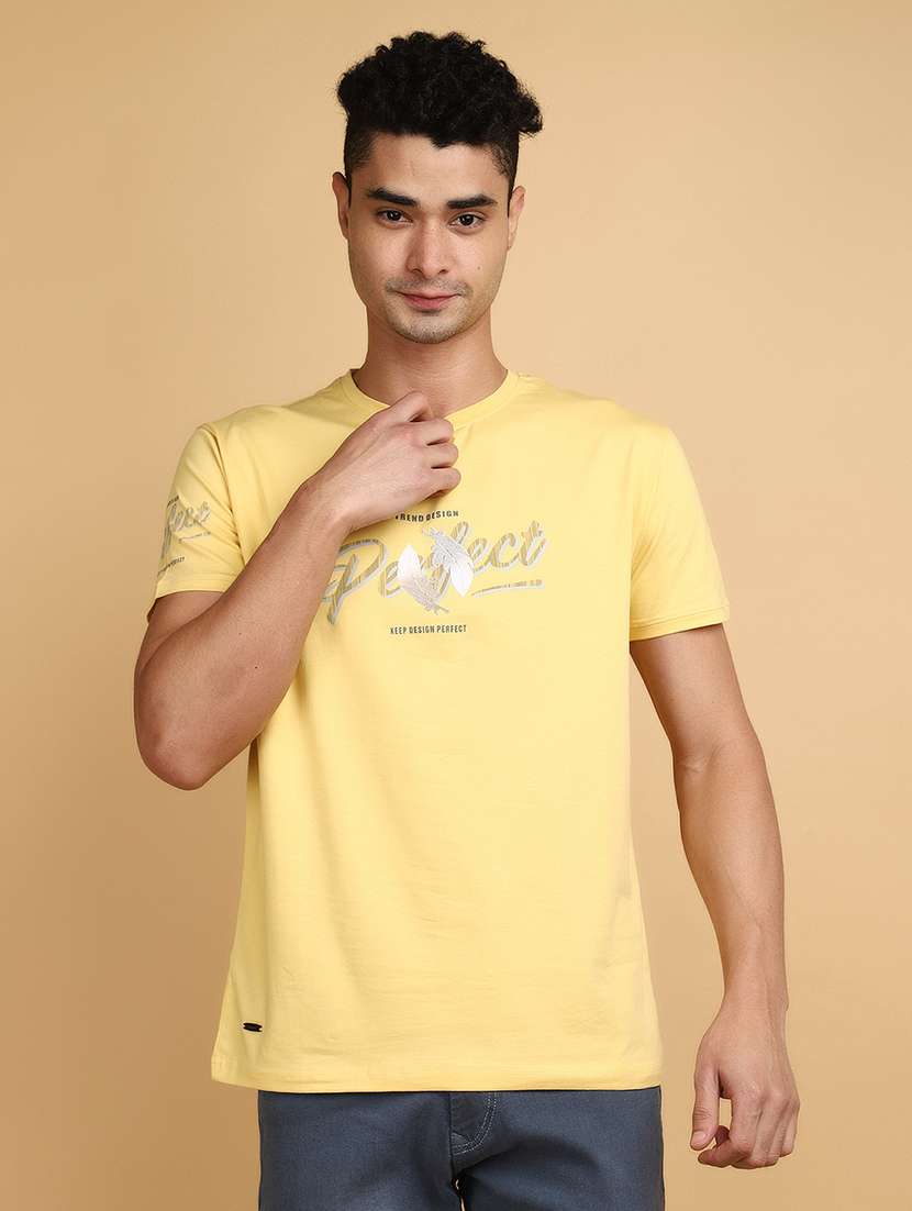 men chest print short sleeve regular fit t-shirt - 21966434 -  Standard Image - 1
