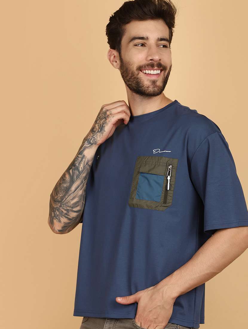 men solid short sleeve regular fit t-shirt