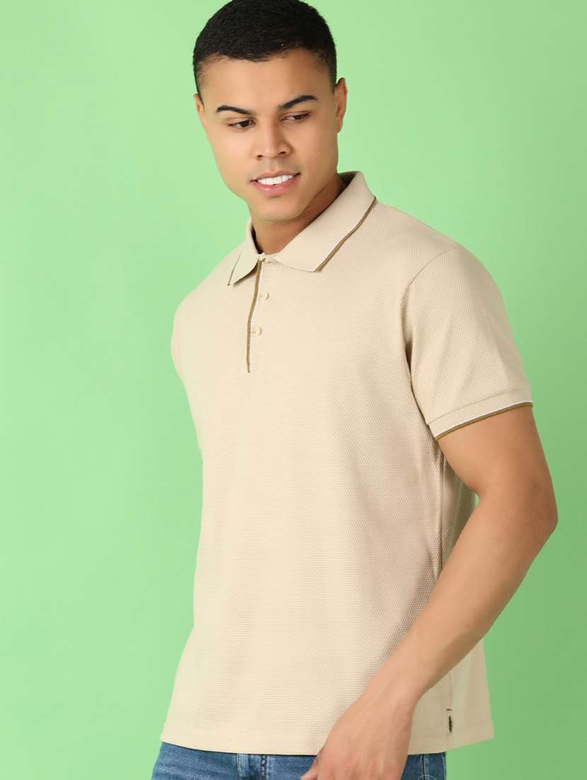 men solid short sleeve regular fit polo t-shirt - 21966473 -  Standard Image - 1