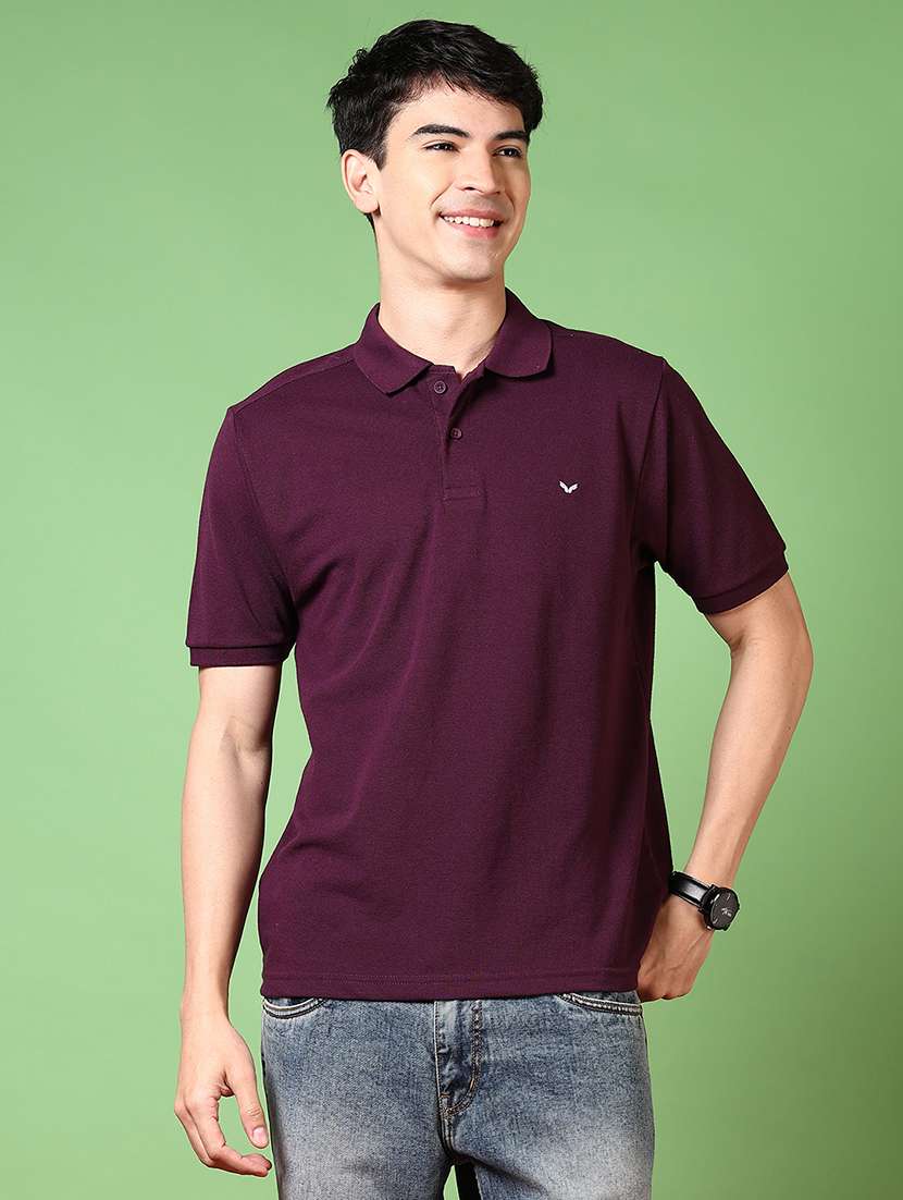 men solid short sleeve regular fit polo t-shirt - 21966500 -  Standard Image - 1