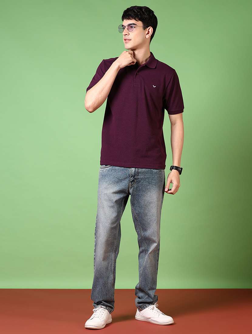 men solid short sleeve regular fit polo t-shirt - 21966500 -  Standard Image - 4