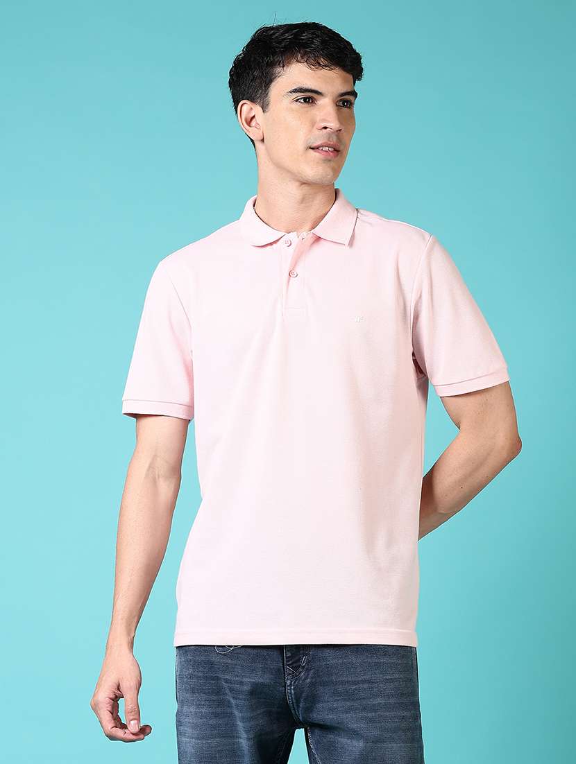 men solid short sleeve regular fit polo t-shirt - 21966501 -  Standard Image - 1