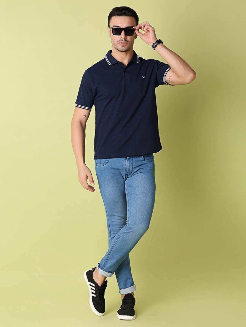 men solid short sleeve regular fit polo t-shirt - 21966503 -  Standard Image - 4
