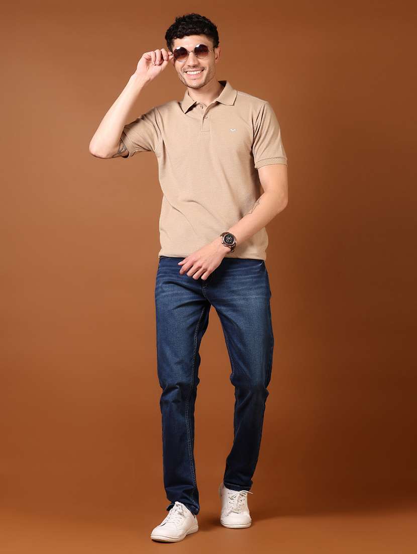 men solid short sleeve regular fit polo t-shirt - 21966506 -  Standard Image - 4