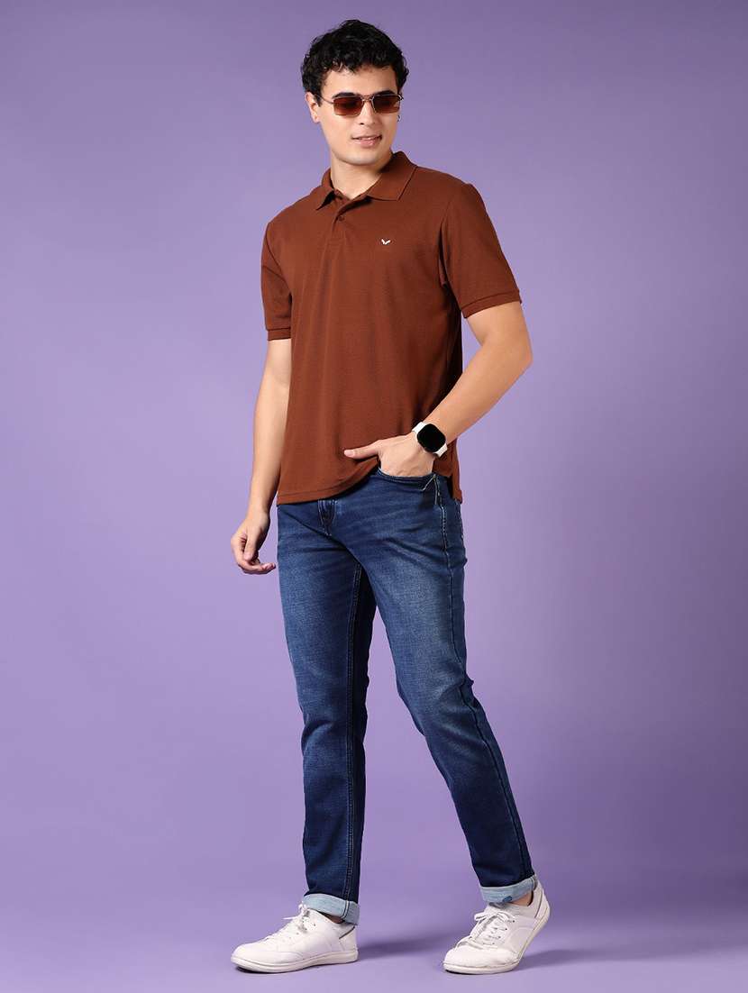 men solid short sleeve regular fit polo t-shirt - 21966507 -  Standard Image - 4