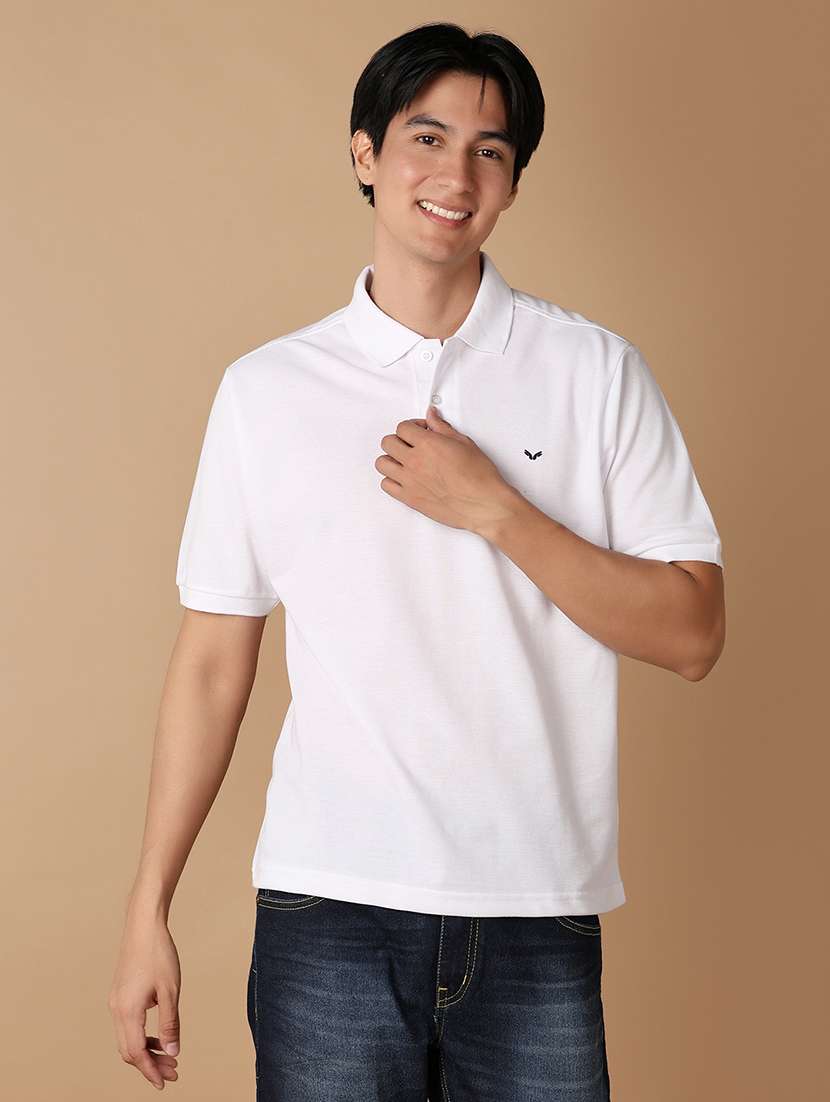men solid short sleeve regular fit polo t-shirt - 21966509 -  Standard Image - 1