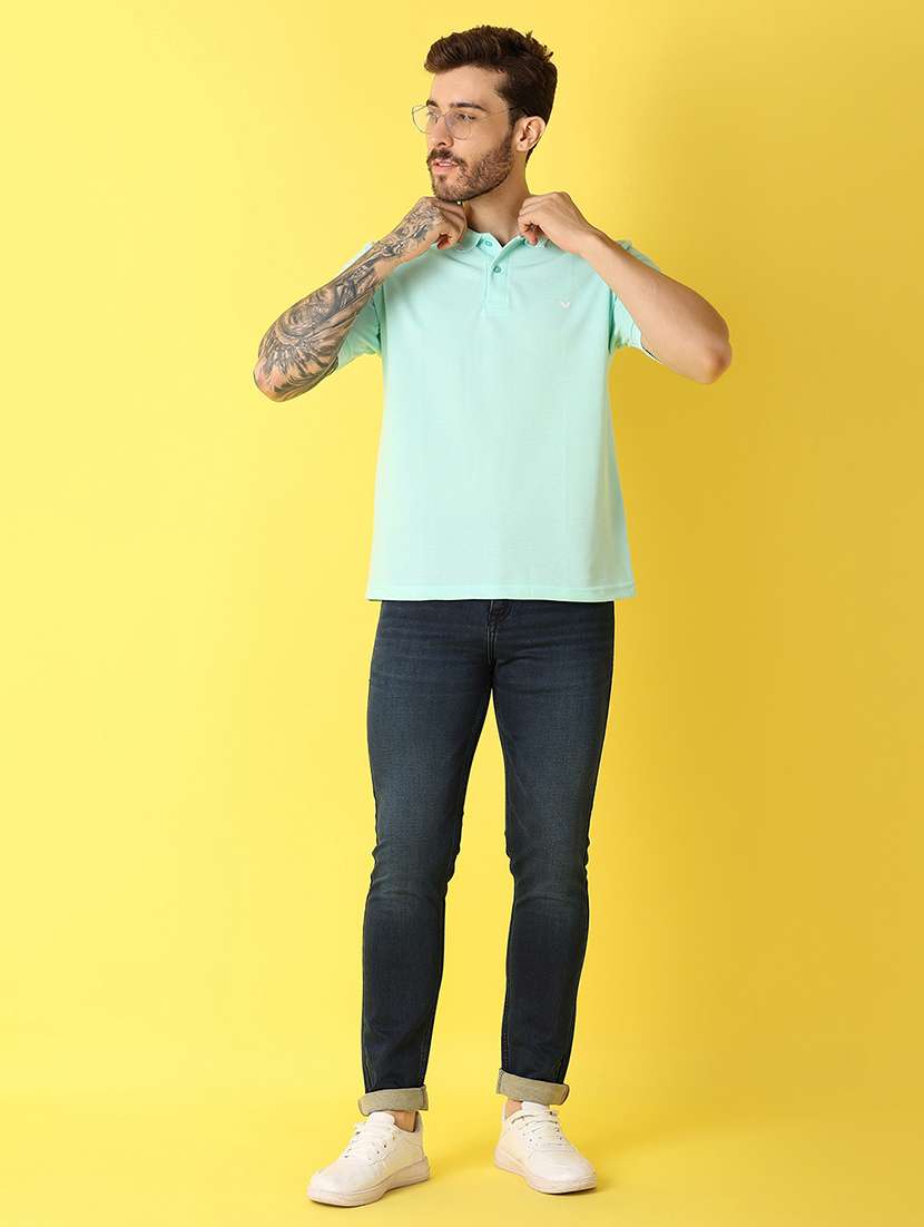 men solid short sleeve regular fit polo t-shirt - 21966511 -  Standard Image - 4