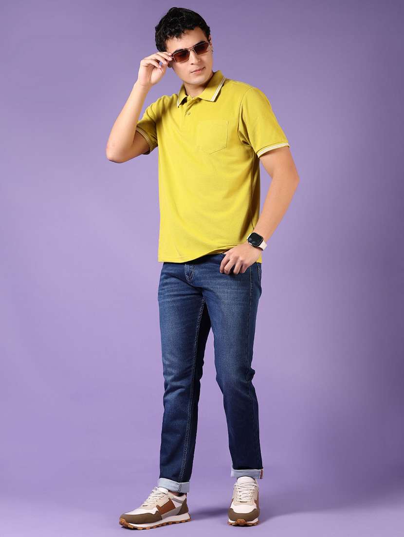 men solid short sleeve regular fit polo t-shirt - 21966515 -  Standard Image - 4