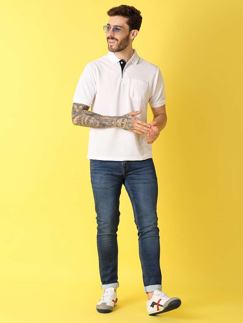 men solid short sleeve regular fit polo t-shirt - 21966518 -  Standard Image - 4