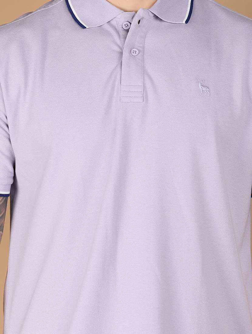 men solid short sleeve regular fit polo t-shirt - 21966522 - Standard Image - 4