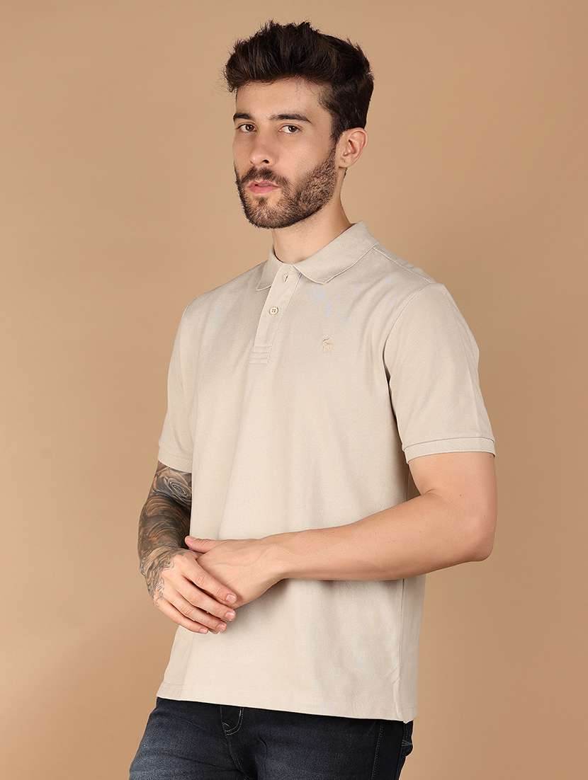 men solid short sleeve regular fit polo t-shirt - 21966523 -  Standard Image - 1