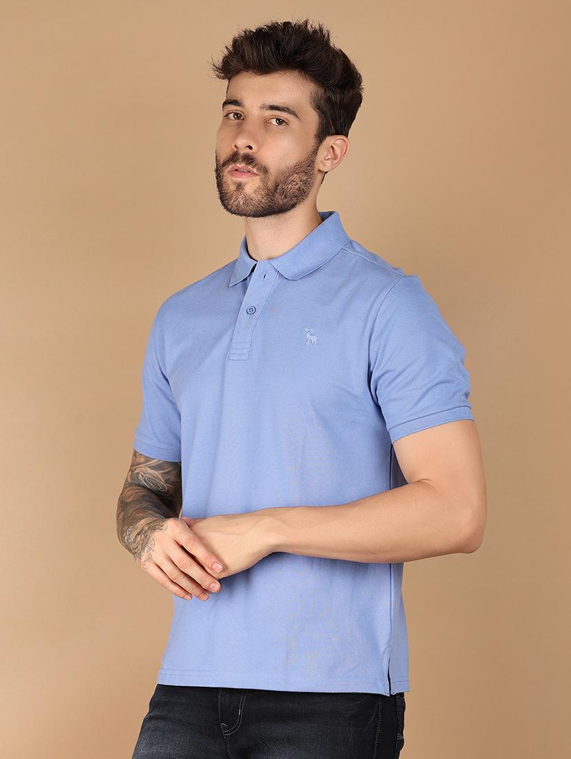 men solid short sleeve regular fit polo t-shirt - 21966525 - Standard Image - 1