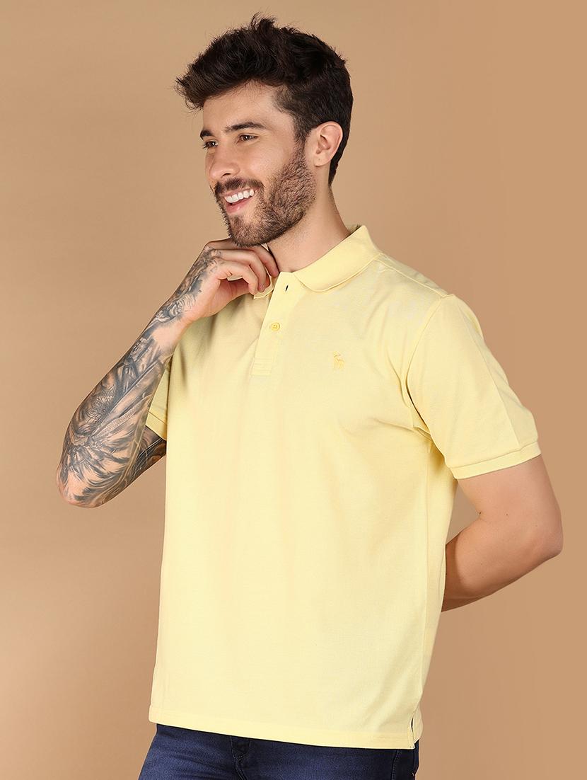 men solid short sleeve regular fit polo t-shirt - 21966533 - Standard Image - 1