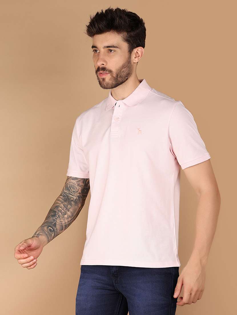 men solid short sleeve regular fit polo t-shirt - 21966535 -  Standard Image - 1