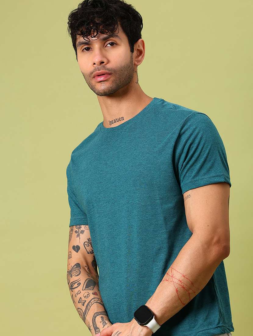 men solid short sleeve regular fit t-shirt - 21966536 - Standard Image - 1