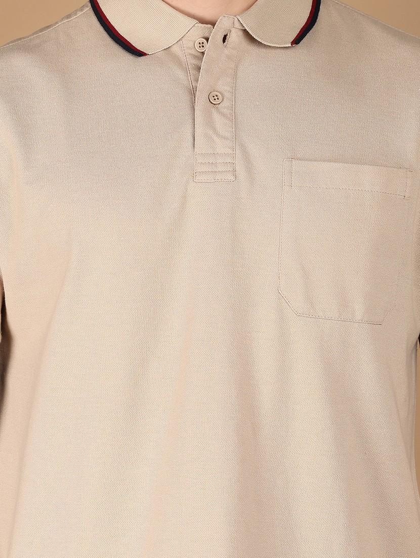 men solid short sleeve regular fit polo t-shirt - 21966540 - Standard Image - 4