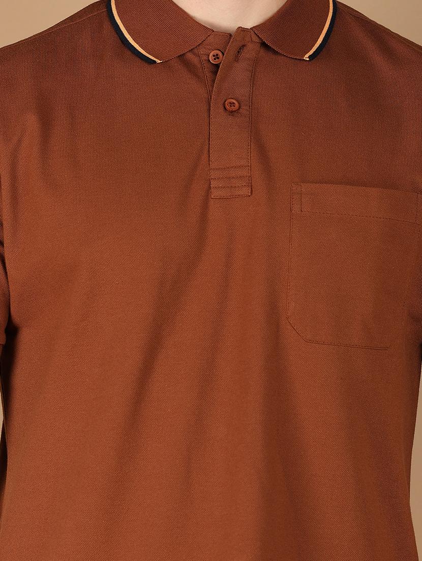 men solid short sleeve regular fit polo t-shirt - 21966542 - Standard Image - 4