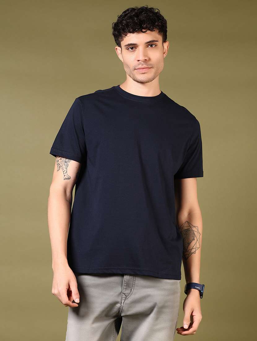 men solid short sleeve regular fit t-shirt - 21966545 -  Standard Image - 1