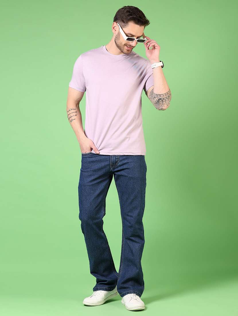 men solid round neck regular fit t-shirt - 21966547 - Standard Image - 4