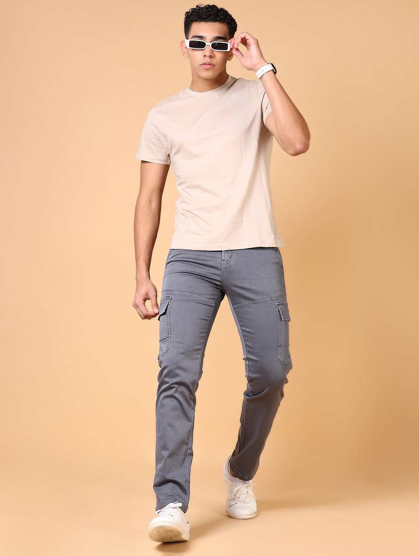 men solid round neck regular fit t-shirt - 21966555 - Standard Image - 4