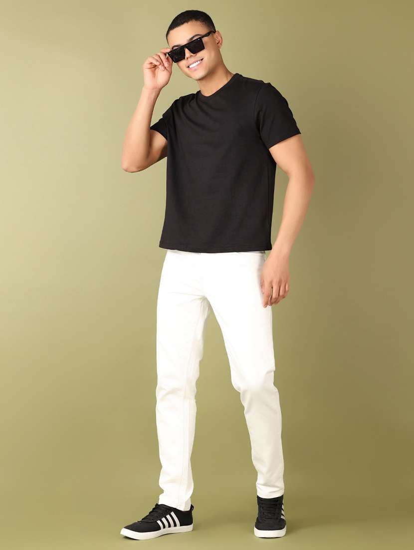 men solid round neck regular fit t-shirt - 21966563 - Standard Image - 4