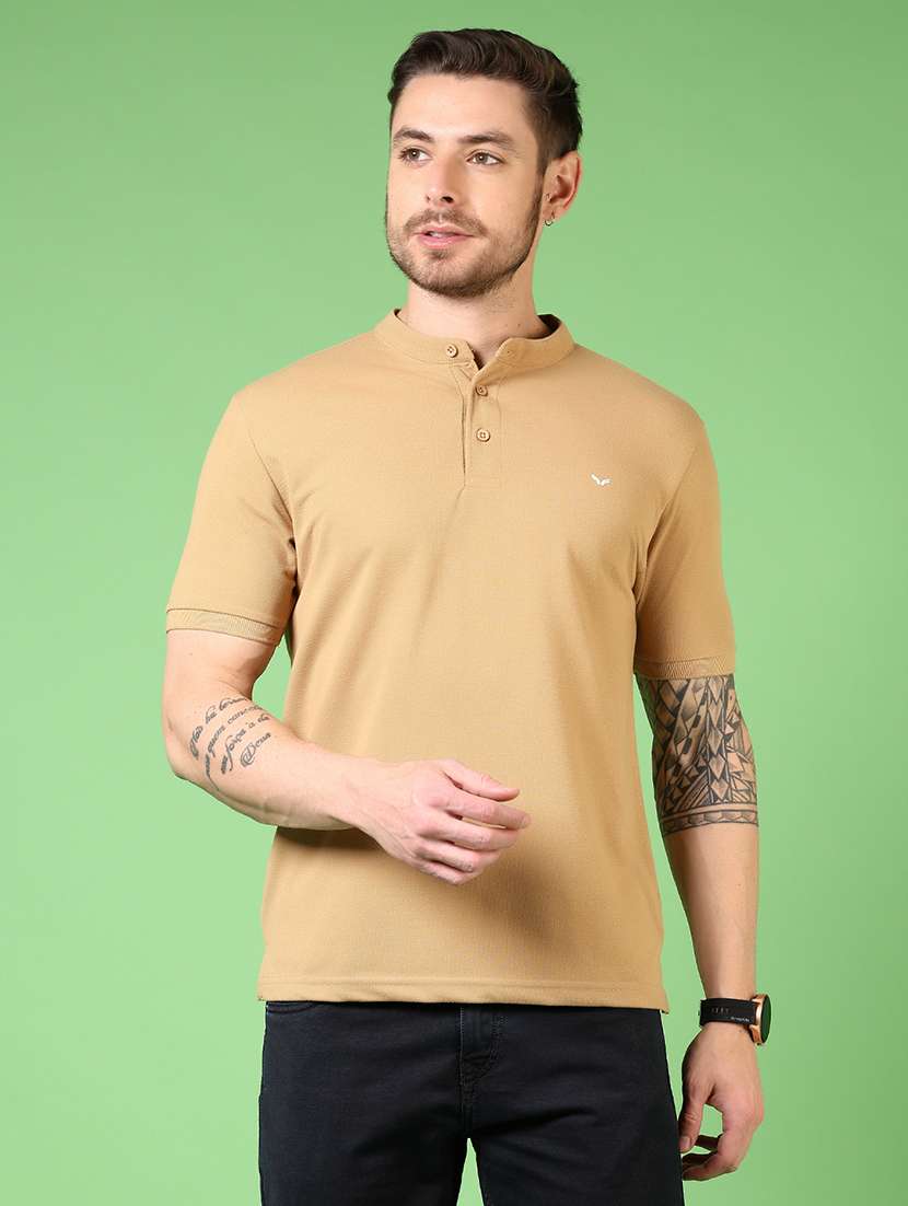 men solid short sleeve regular fit t-shirt - 21966569 -  Standard Image - 1