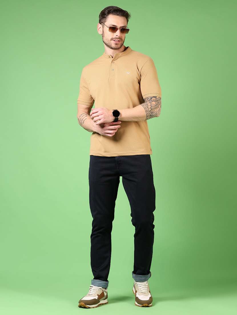 men solid short sleeve regular fit t-shirt - 21966569 -  Standard Image - 4