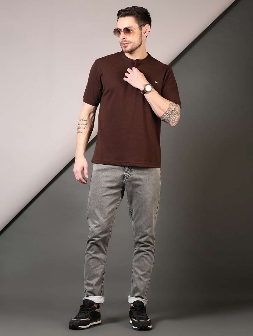 men solid short sleeve regular fit t-shirt - 21966570 -  Standard Image - 4