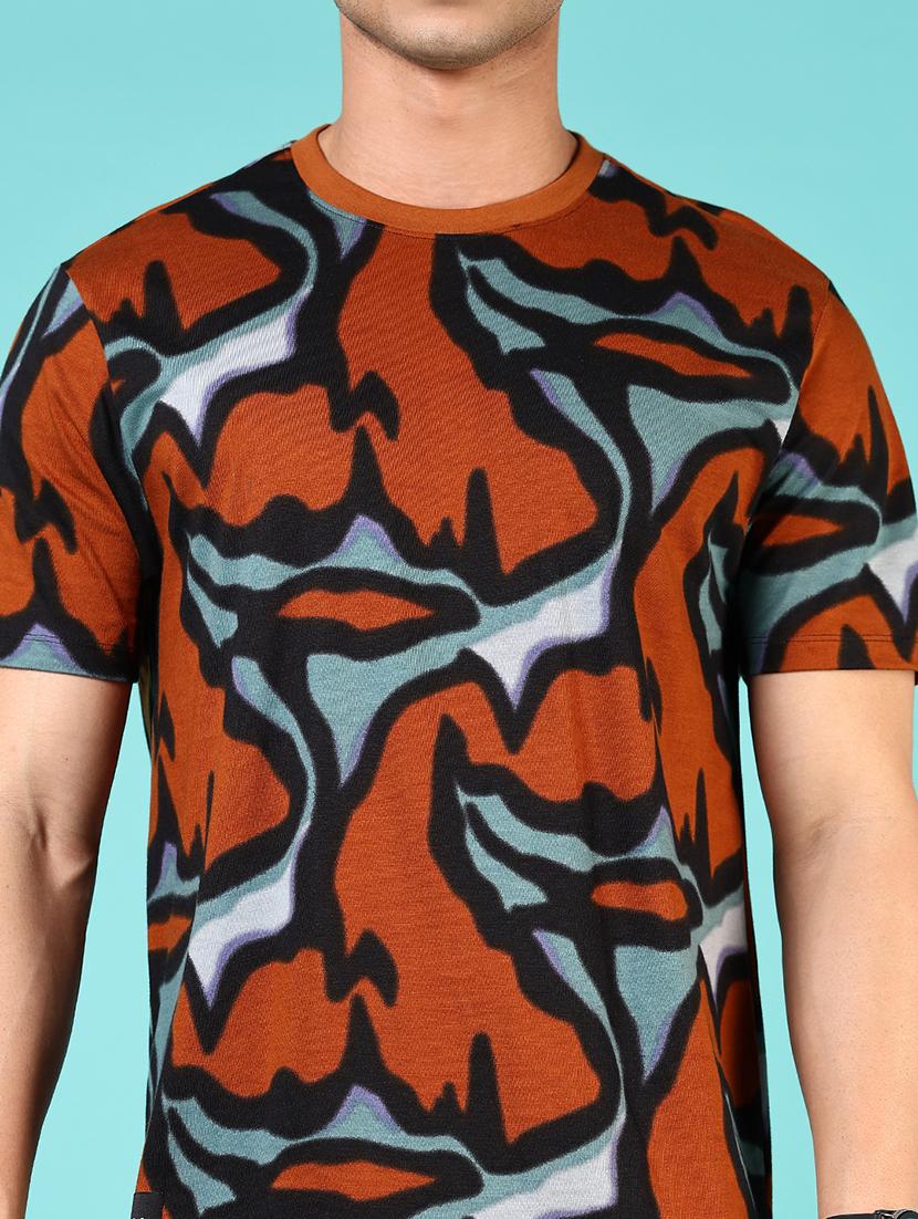 men printed short sleeve regular fit t-shirt - 21966573 - Standard Image - 4