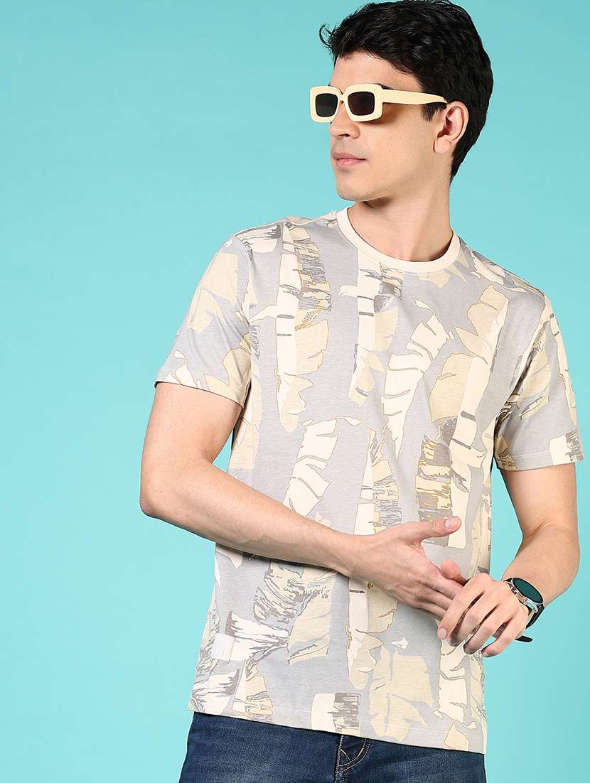 men printed short sleeve regular fit t-shirt