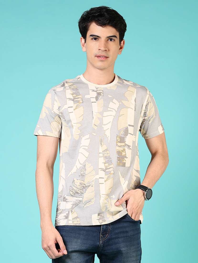 men printed short sleeve regular fit t-shirt - 21966574 -  Standard Image - 1