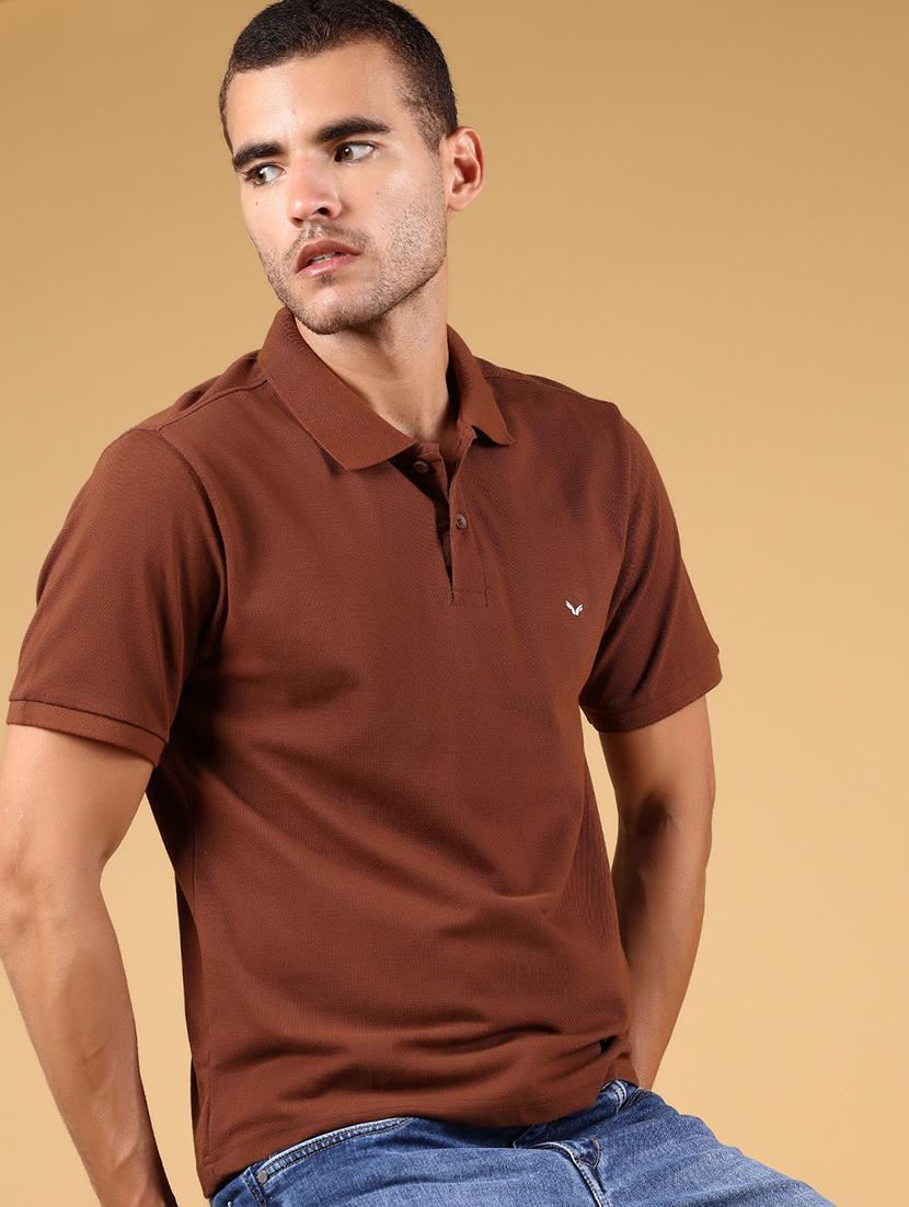 men solid short sleeve regular fit polo t-shirt - 21966577 - Standard Image - 1
