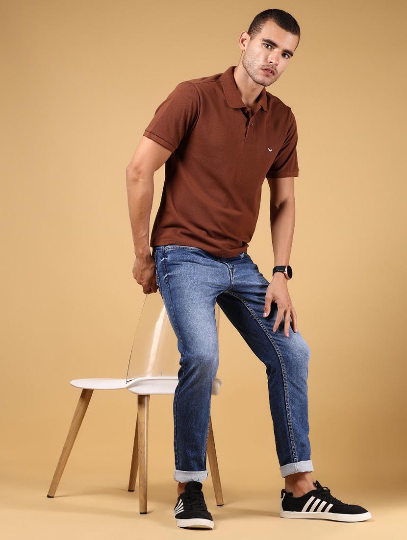 men solid short sleeve regular fit polo t-shirt - 21966577 - Standard Image - 4