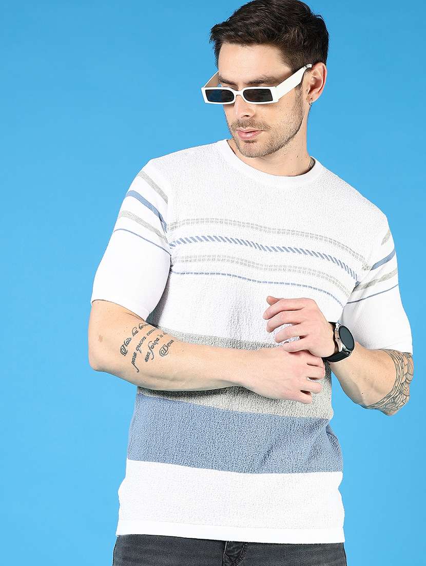 men striped short sleeve regular fit t-shirt - 21966579 - Zoom Image - 0