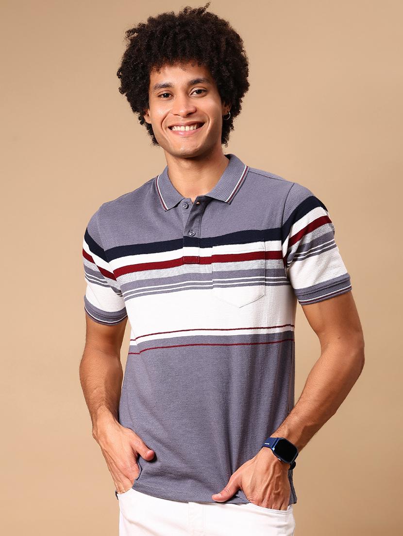 grey poly cotton plain tshirt - 21966588 - Standard Image - 1